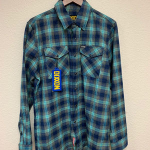 DIXXON Flannel - Pearl Snap - Teal/Blue